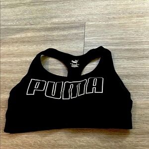 black puma sports bra